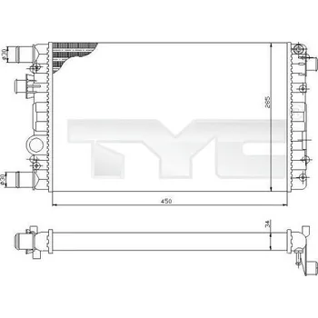 Chladič motoru Chladič, chlazení motoru TYC 709-0012