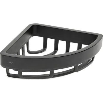 Drátěná police SAT polička rohová 20x20x7 matná černá SATDPOLROH20MC