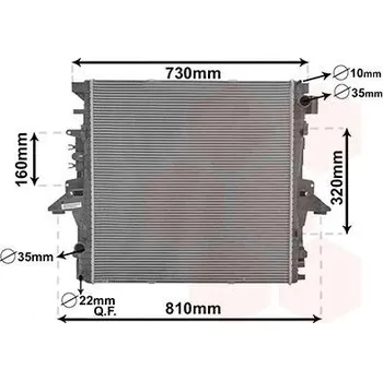 Motor automobilu Chladič, chlazení motoru VAN WEZEL 02012702