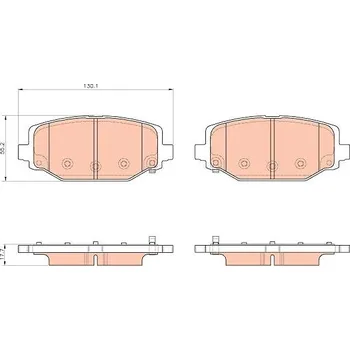 Brzdový systém TRW Brzdové destičky GDB1936