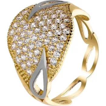 Prsten Zlaton Prsten z kombinovaného zlata s kameny vel.55 3.35g 000472602245