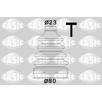 Manžeta ke kolu Sada měchů, hnací hřídel SASIC 1906051