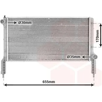 Motor automobilu Chladič, chlazení motoru VAN WEZEL 17002264