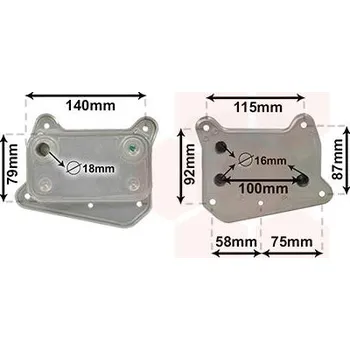 Chladič motoru Olejový chladič, motorový olej VAN WEZEL 30003318