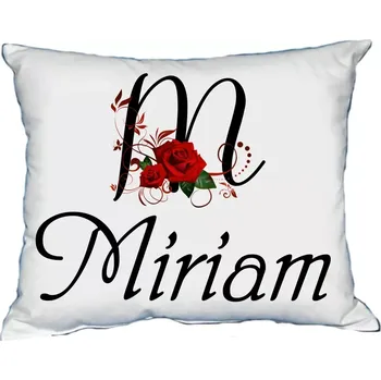 Dekorativní polštářek Polštář s dámským jménem MIRIAM Vínový (polštářek dámské jméno )