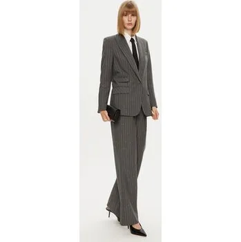 Dámské kalhoty Simona Corsellini Kalhoty z materiálu A24CPPA014 Šedá Wide Leg 38