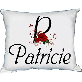Dekorativní polštářek Polštář s dámským jménem PATRICIE Červený (polštářek dámské jméno )