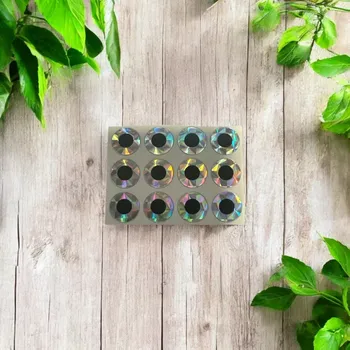 SAMOLEPÍCÍ 2D OČI SILVER-4MM 20KS