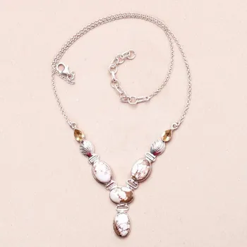 Náramek Magnezit Wild horse náhrdelník stříbro Ag 925 81350 42,5 - 48 cm, 17,6 g