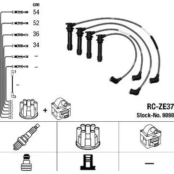 Zapalovací kabel Sada kabelů pro zapalování NGK 9898