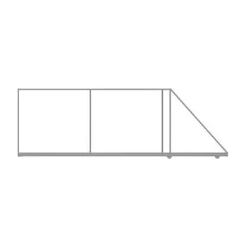 brána Posuvná brána samonosná, výška 2m (průjezd 3m), pro vlastní výplň, s pojezdy. zinek žár