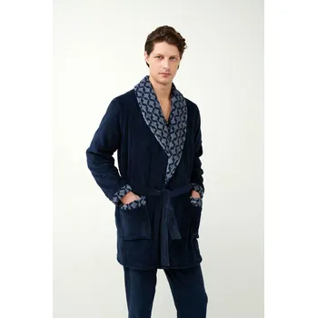 Pánský župan Vamp - Klasický župan s klopou 21696 - Vamp blue m