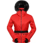 Alpine Pro OLADA ČERVENÁ DÁMSKÁ LYŽAŘSKÁ BUNDA S MEMBRÁNOU PTX S-L