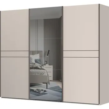 Šatní skříň Posuvná šatní skříň se zrcadlem 272 Baptiste-béžová - základní