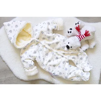 Kojenecká kombinéza AMÁLKA Zateplená kombinéza pro miminko, medvídci Velikost: 62-68