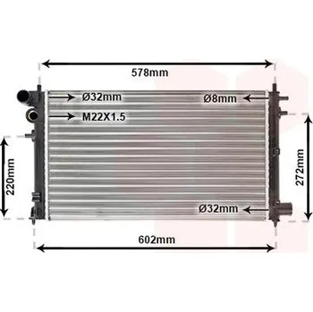 Motor automobilu Chladič, chlazení motoru VAN WEZEL 40002149