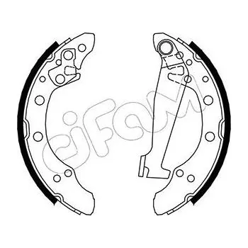 Brzdový systém Sada brzdových čelistí CIFAM 153-468