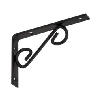 Nábytkové kování WOP 150 C konzole dekorativní jednoduchá 150x100 černá (10 ks)