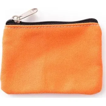 Peněženka bavlněná kapsička na mince se zipem | peněženka, pouzdro - oranžový