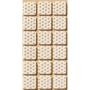 Podložka pod nábytek Samolepicí filc-čtvercový, 25x25mm (18ks/arch)-bílý