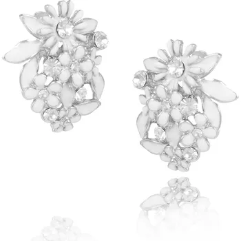 Náušnice Náušnice s krystaly Květy z kolekce Wedding Dream Colibra - postříbřené