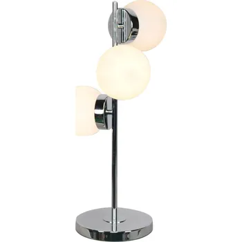 Stojací lampa Stolní lampa DKD Home Decor Sklo Stříbřitý Kov Bílá Moderní (23 x 23 x 49 cm)