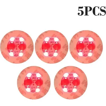 Party dekorace Svítící LED nálepky na láhve pro party a dekorace | svítící doplněk na oslavu | - Červená 5ks,6,0 cm