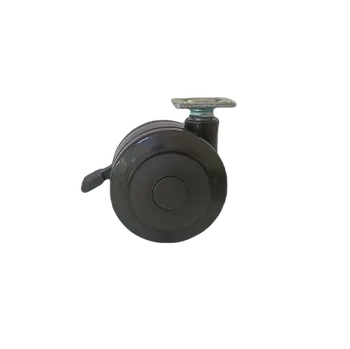 75mm kolečko (s brzdou, plotýnka) - černé