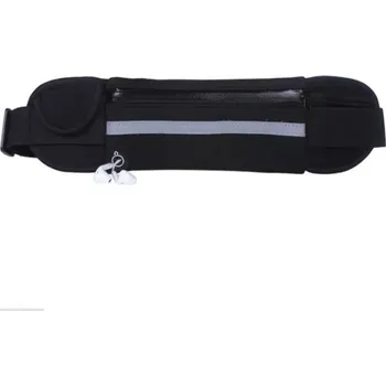 Outdoorové zavazadlo Běžecká sportovní ledvinka vodotěsná na mobil | pouzdro s páskem - Černá