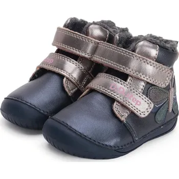 Dívčí obuv D.D.Step Barefoot zimní boty W070-42522 Royal Blue EUR 23