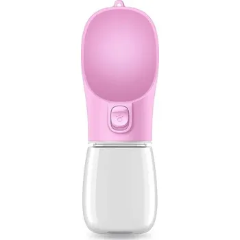 Miska pro psa Láhev na vodu pro psy | cestovní miska | 258ml voda | 200g krmení - 350 ml růžové