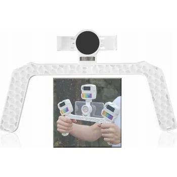 LensGo Grip Holder Stabilizátor pro telefon Smartphone Telefon 3x ISO noha LensGo / L3 / bílá
