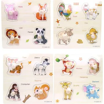 Hračka pro nejmenší Dřevěná vkládačka, 4 druhy, 15 x 15 cm