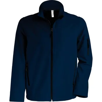 Pánská softshellová bunda Kariban Pánská softshell bunda bez kapuce Námořní modrá 4XL
