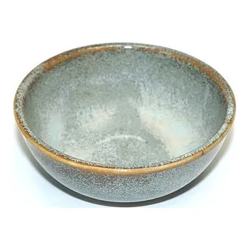 Čajovna Keramická miska na kužílky /šedomodrá efekt. /okrový okraj