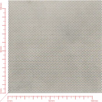 Plech Děrovaný plech; děrování kruhové přesazené; otvor 0,75mm; rozteč 1,5mm