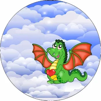 Jedlá dekorace na dort Jedlý papír veselý dráček 19,5 cm