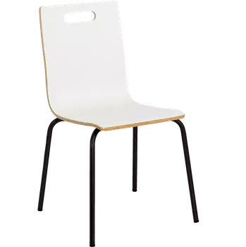 Jídelní židle MEGAN jídelní židle bílá, kostra černá