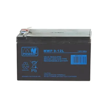 Záložní baterie Baterie olověná 12V / 9Ah Long life MW Power MWP 9-12L gelový akumulátor, životnost až 12 let