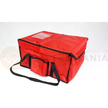Termobox Taška na 12x lunchbox 20x25 cm, nylonový, uzavírání na magnet, červený s černým lemováním | FURMIS, LUNCHBOX 12