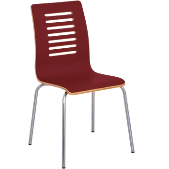 Jídelní židle CARMEN jídelní židle vínová, kostra nerez