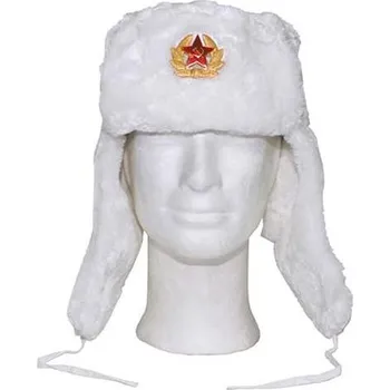 Čepice MFH Beranice / Uschanka ruská se znakem BÍLÁ M