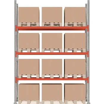 Dílenský regál Paletový regál ULTIMATE, 12 palet, 500 kg/paleta, výška 4000 mm