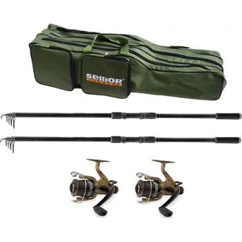 Rybářský prut Harton pruty Caliber 3,6 m 3,0 lb + Lineaeffe navijáky Vigor Hide 60 + Sellior pouzdro 110 cm