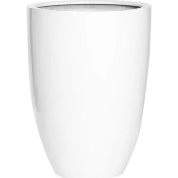 Květináč Ben Matte White L - Ø 40 cm / V 55 cm