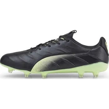 Kopačky Pánské kopačky Puma KING PLATINUM 21 FG/AG 6.5 Černá, Světle zelená
