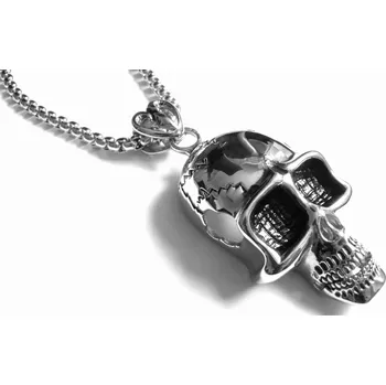 Náhrdelník Steel Jewelry Náhrdelník masivní lebka z chirurgické oceli NH171108 dárkové balení zdarma