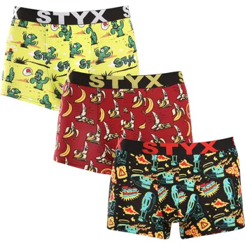 Boxerky 3PACK pánské boxerky Styx art sportovní guma vícebarevné (3G13198) L Možnost vrácení zboží ZDARMA do 120 dnů!