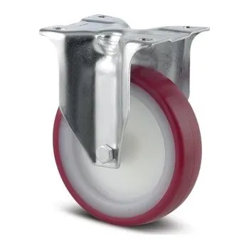 Pojezdové kolečko Alpha TENTE Kolečko pro transportní zařízení 80mm, pevné, plotýnka, 3478UAR080P62 červené