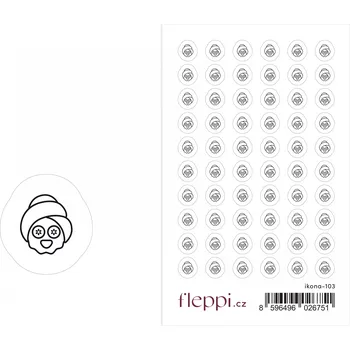 Karnevalová maska Fleppi Samolepky ikonky – Kosmetická maska